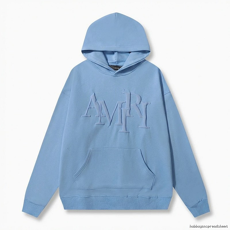 AMIRI Letter Style Light Blue Sweatshirt