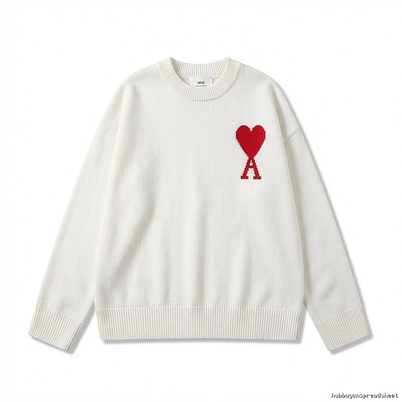 AMIRI Love Casual Style White Sweater