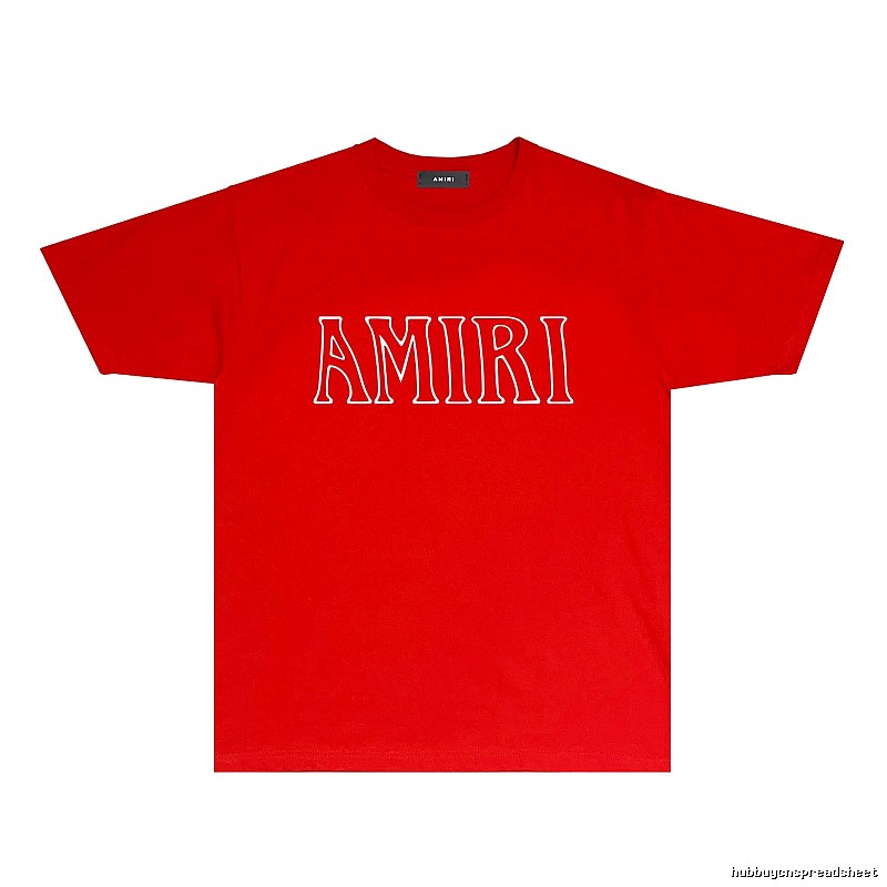 AMIRI minimalist style red T-shirt