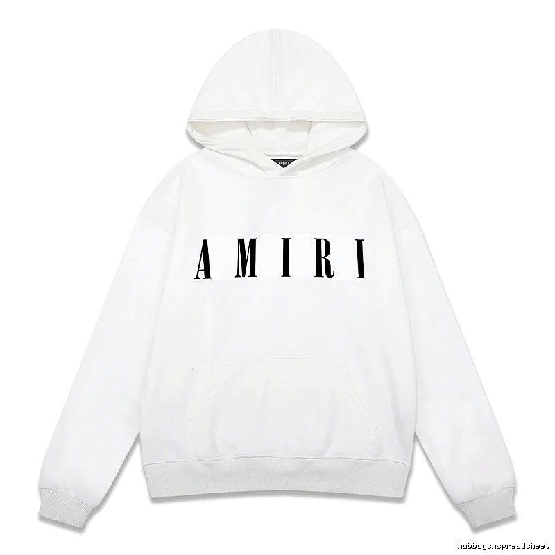 AMIRI minimalist style white hoodie