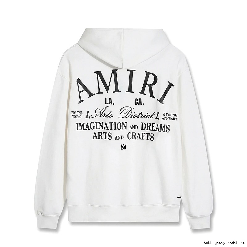 AMIRI Printed Casual Style White Hoodie