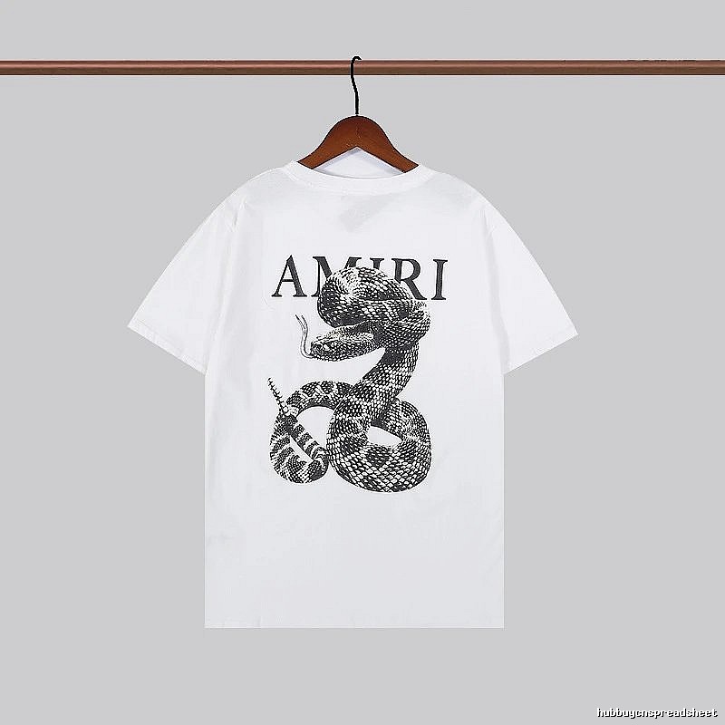 Amiri Resort Graphic T-shirt White Blue Amiri for Travel Looks