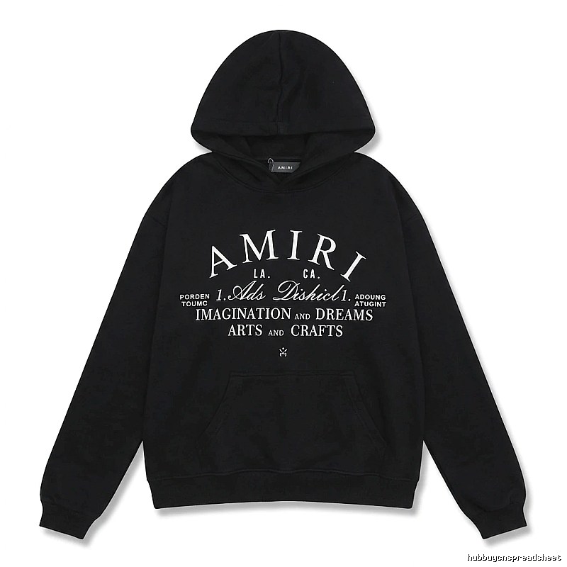 AMIRI retro-style black hoodie