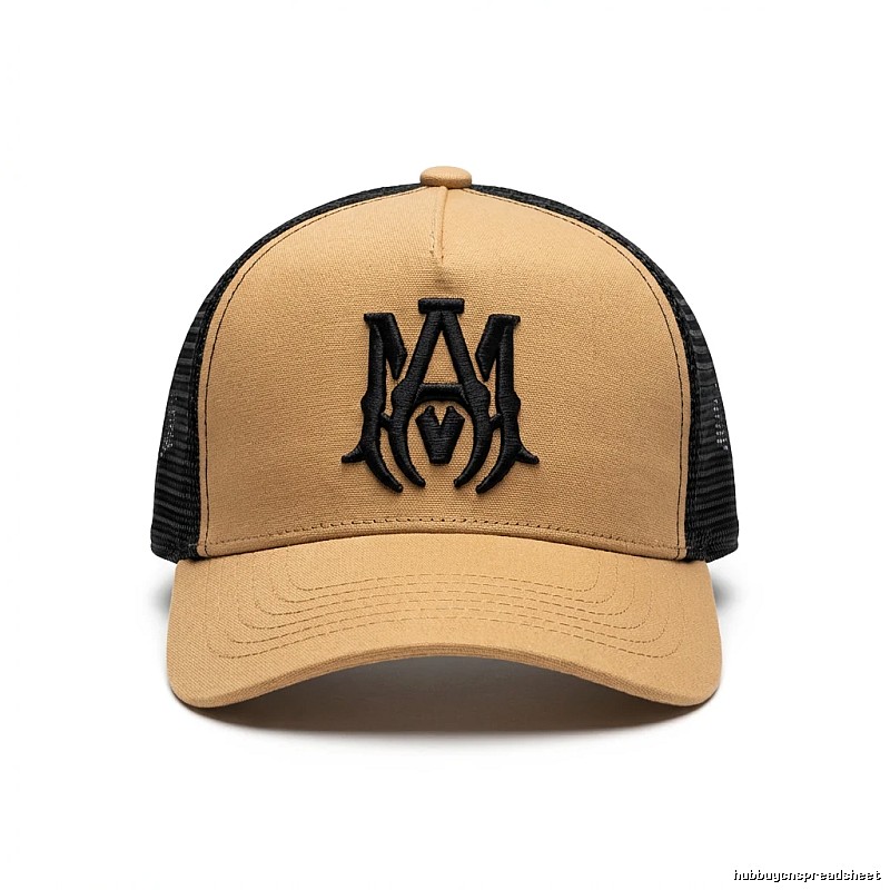 AMIRI Retro Style Brown and Black Patchwork Hat