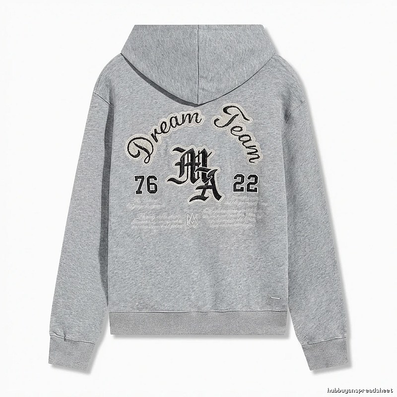 AMIRI Retro Style Grey Hoodie