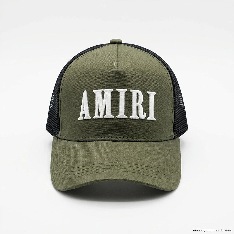 AMIRI Retro Style Olive Green Hat