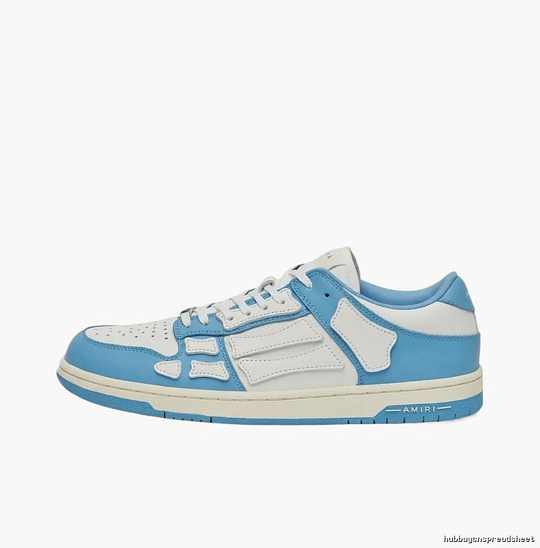 AMIRI skateboarding style blue and white sneakers