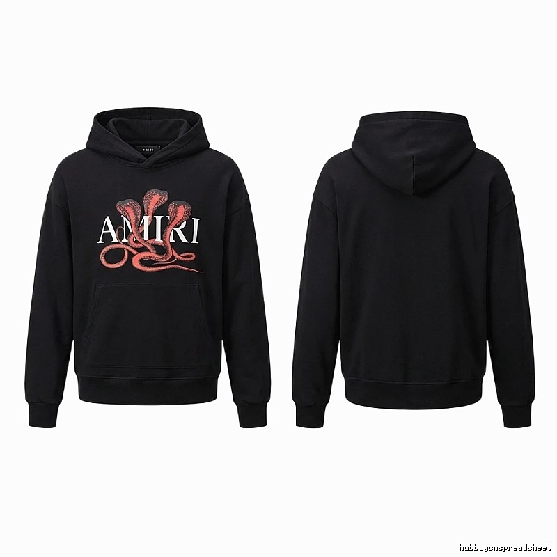 AMIRI Snake Pattern Trendy Cool Black Sweatshirt