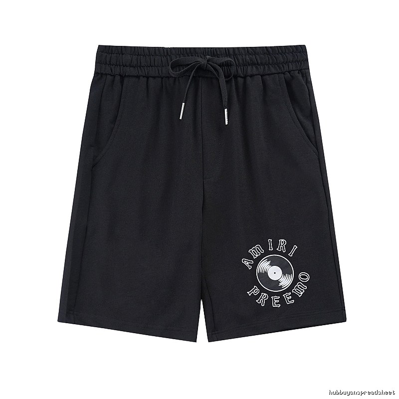 Amiri Travel Logo shorts Black Casual Amiri with Modern Look