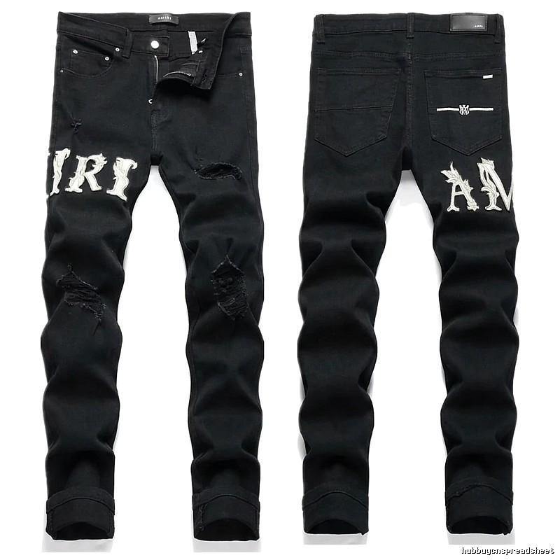 AMIRI Trendy Black Jeans with Holes