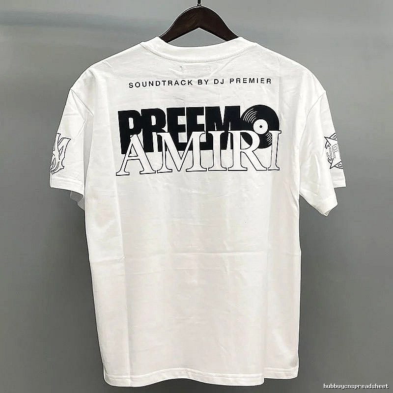 Amiri White Black Records Graphic T-Shirt Coffee Run