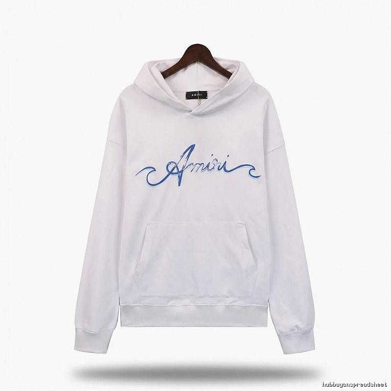 AMIRI white minimalist hoodie