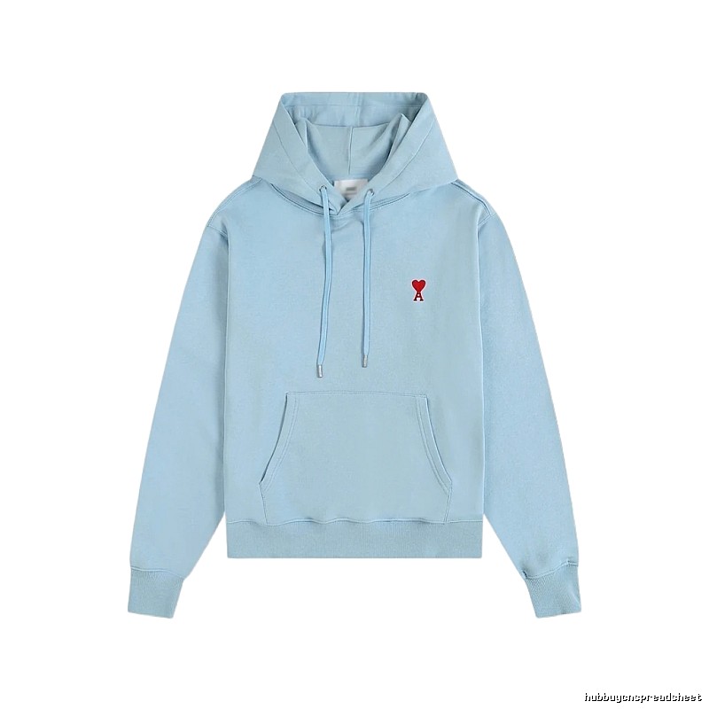 AMI's Light Blue Hoodie with a Simple and Lovely Style