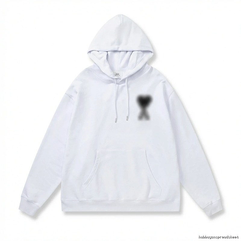 AMI's simple and stylish hoodie with a loving touch.