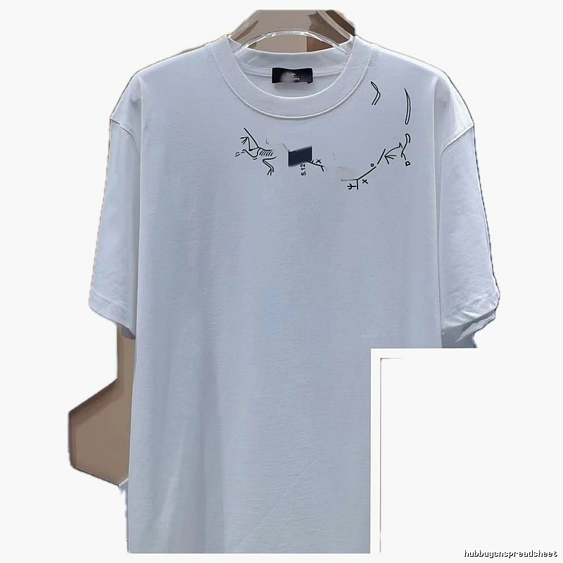 Arc'teryx Line Print Casual Style White T-Shirt