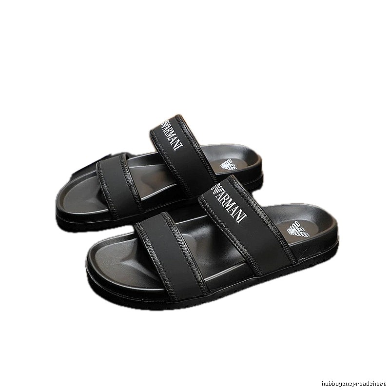 Armani Casual Style Black Slides