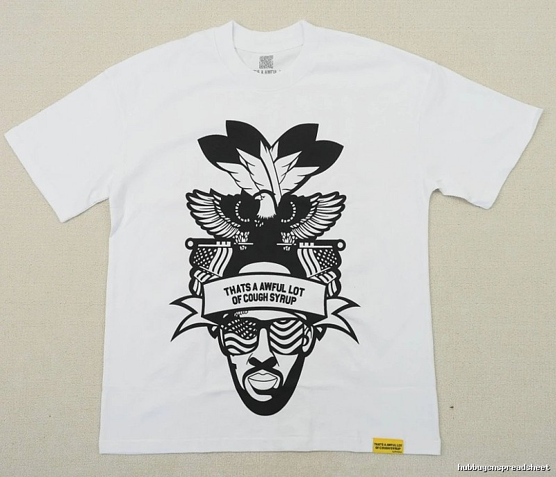 Awful Lot Portrait Print Street Style White T-Shirt