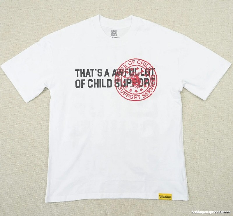 Awful Lot Stamped Street-Style White T-Shirt