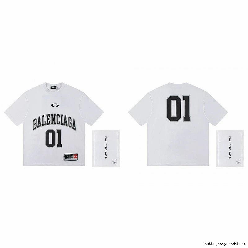 Balenciaga 01 Collection Street Style White Short-sleeve T-shirt