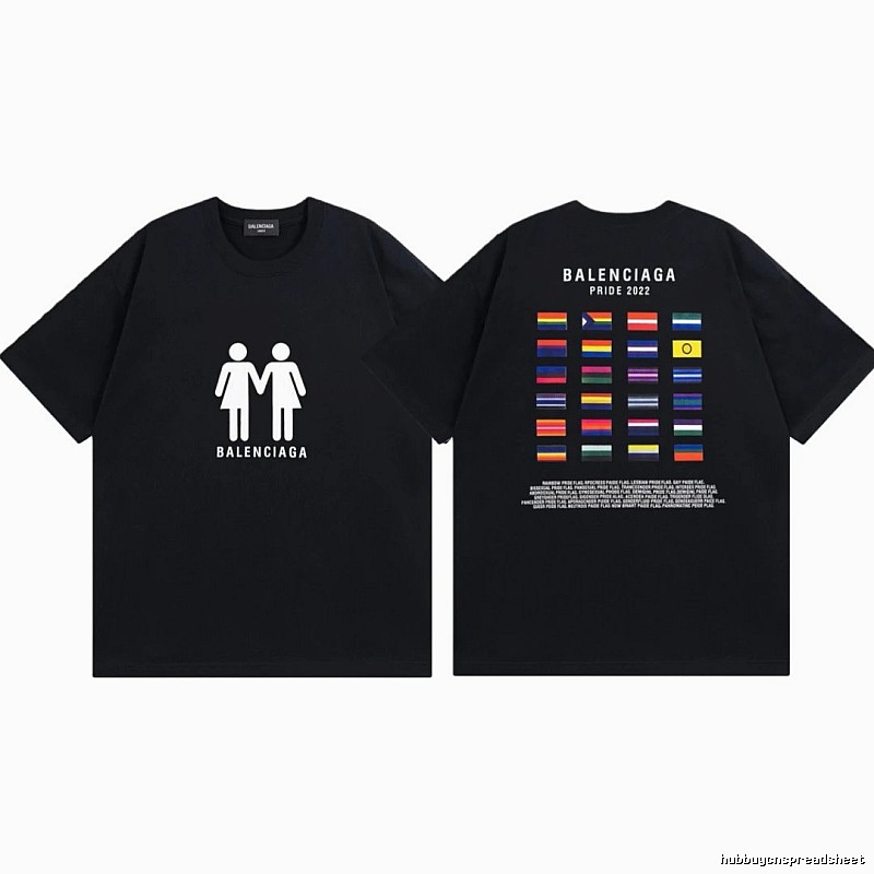 Balenciaga 22 Pride Collection Printed Black Short-sleeve T-shirt