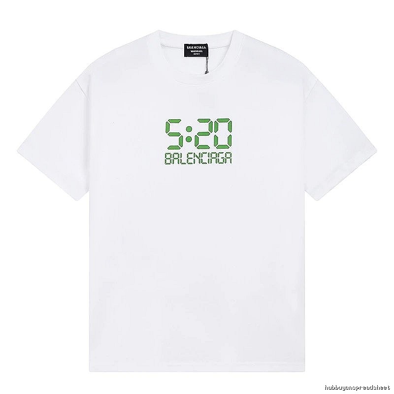 Balenciaga 5:20 Printed Trendy White T-Shirt
