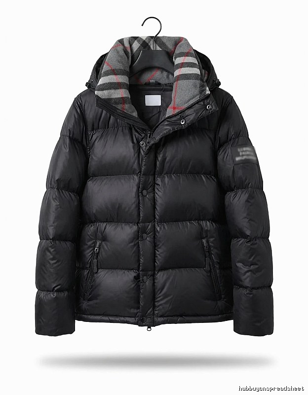 Balenciaga checkered style black down jacket