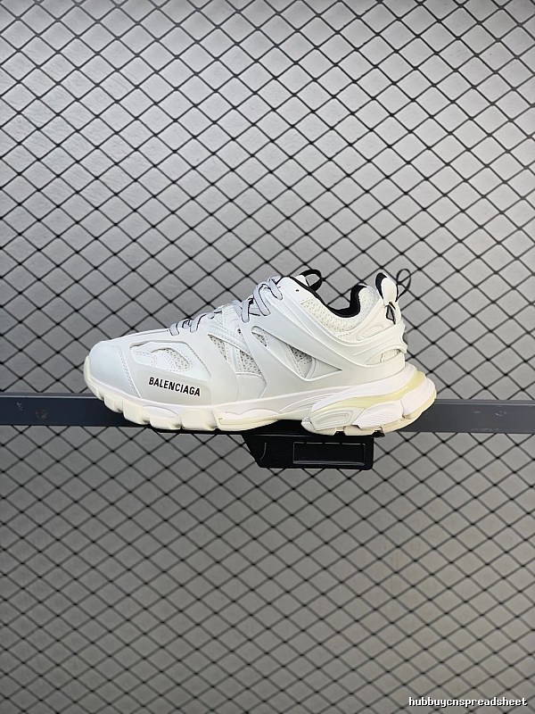 Balenciaga Chunky Runners in White, Finished with Clean Lace Cage