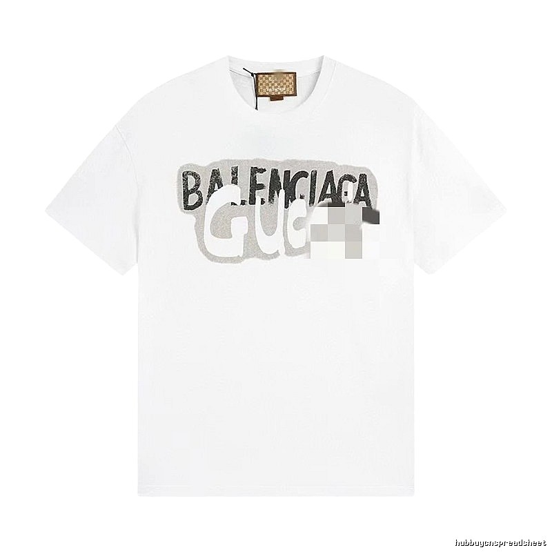Balenciaga Co-branded Graffiti-style White T-Shirt
