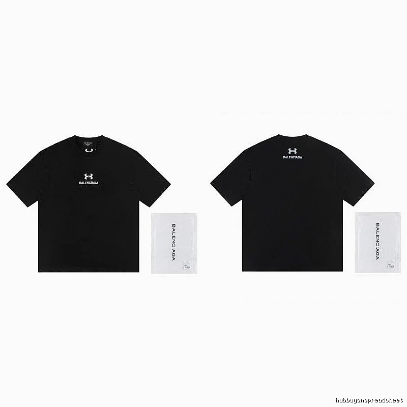 Balenciaga Co-branded Street Style Black T-shirt