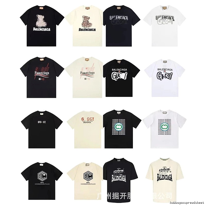 Balenciaga Co-branded Trendy Street Style Multi-color Short-sleeve T-shirt