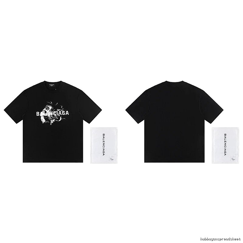 Balenciaga Distressed Print Cool Trendy Black T-Shirt