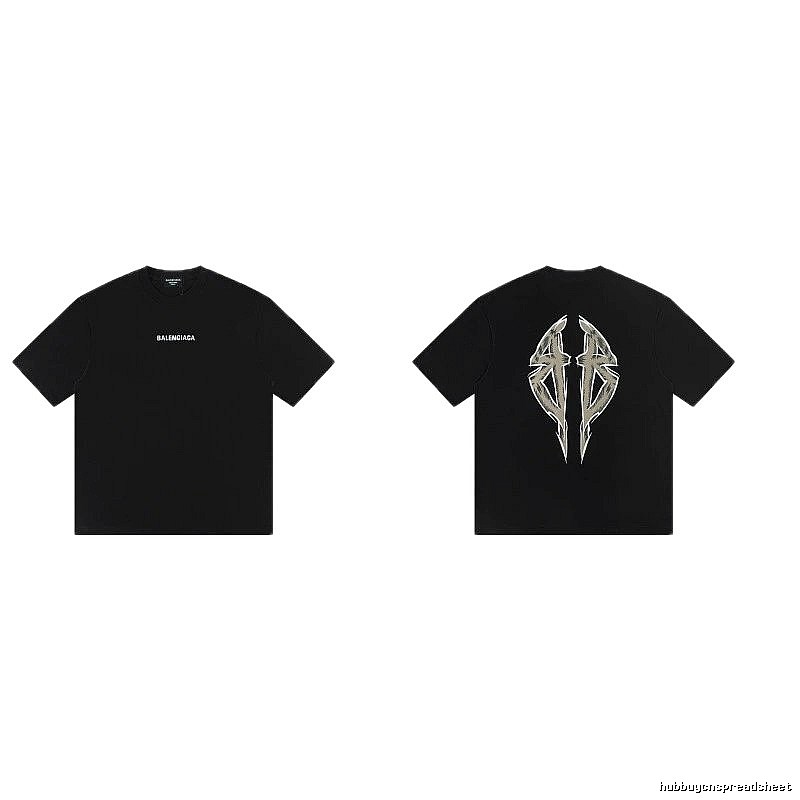 Balenciaga Double B Graffiti High Street Black T-Shirt