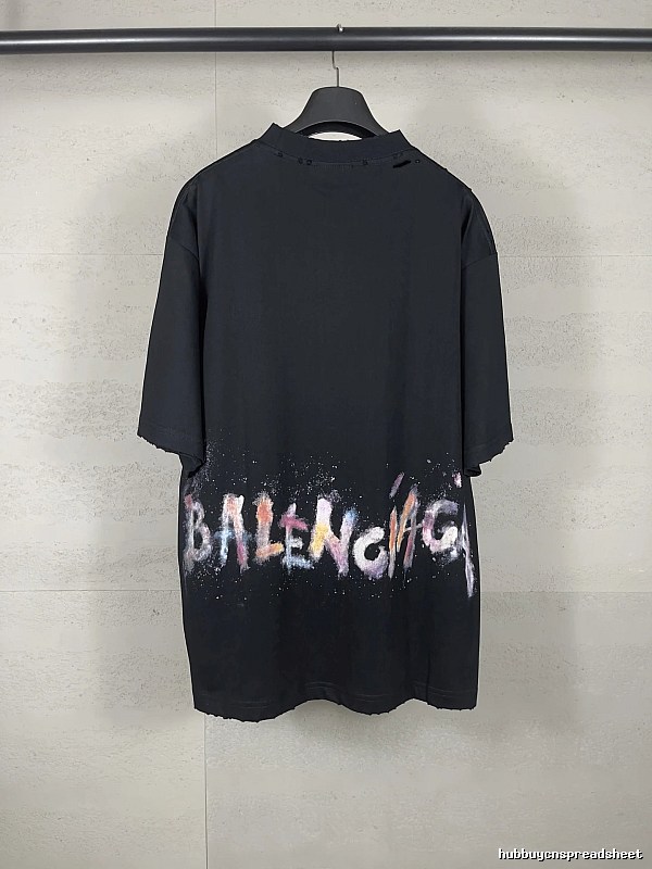 Balenciaga graffiti-style black T-shirt