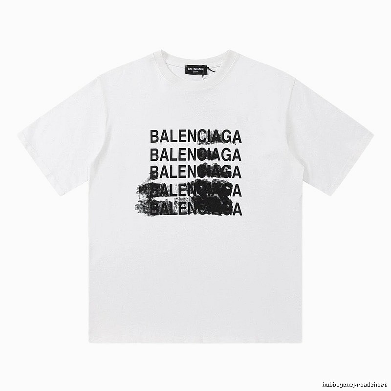 Balenciaga Graffiti Trendy Style White Short-sleeve T-shirt