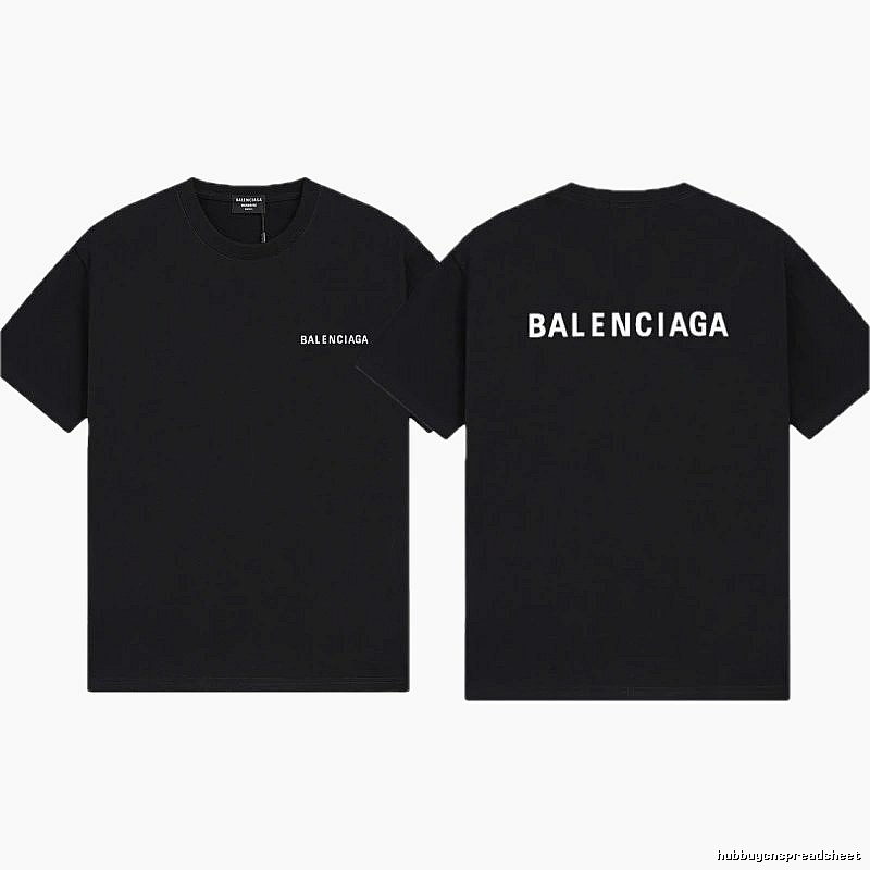 Balenciaga Letter Print Minimalist Style Black T-shirt