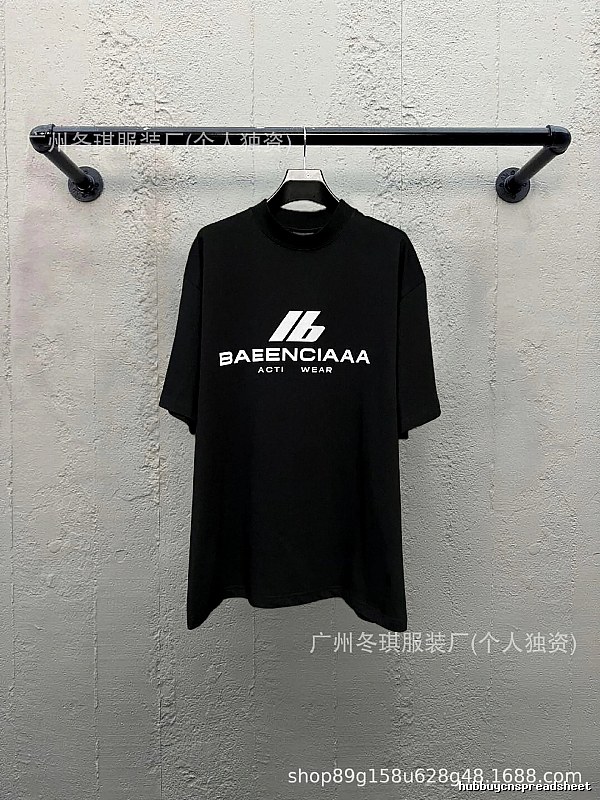Balenciaga letter-style black T-shirt