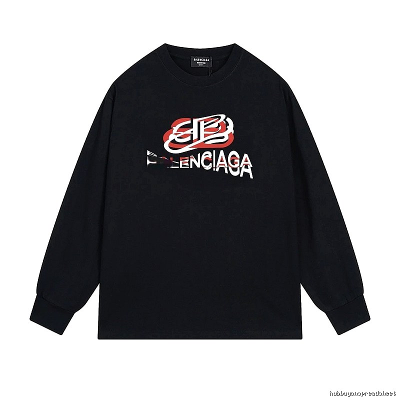 Balenciaga letter-style black T-shirt