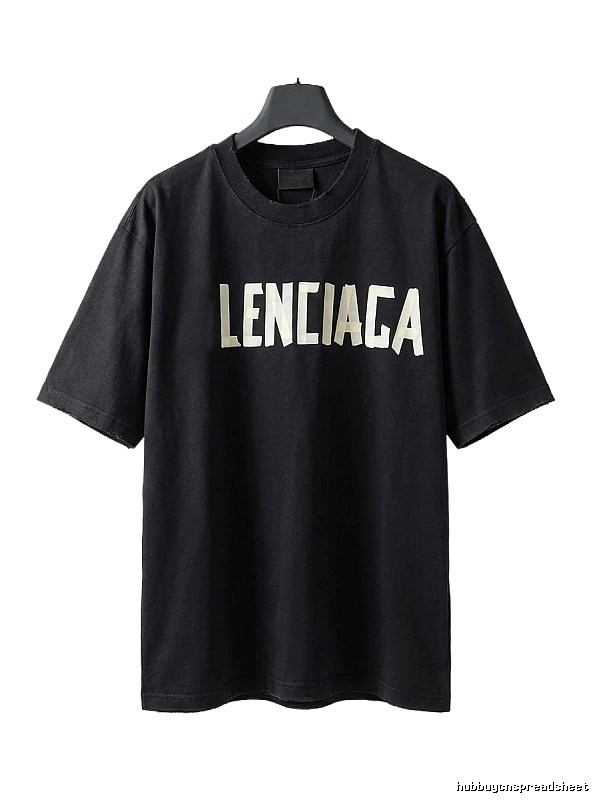 Balenciaga letter-style black T-shirt