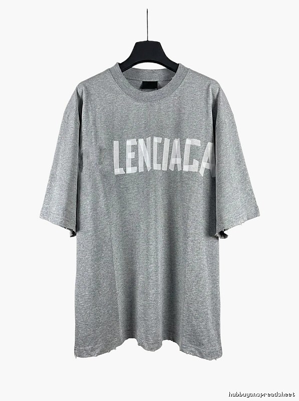 Balenciaga letter-style gray T-shirt
