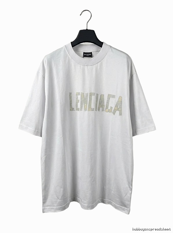 Balenciaga letter-style white T-shirt