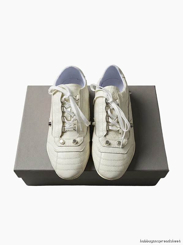 Balenciaga metallic-style white shoes
