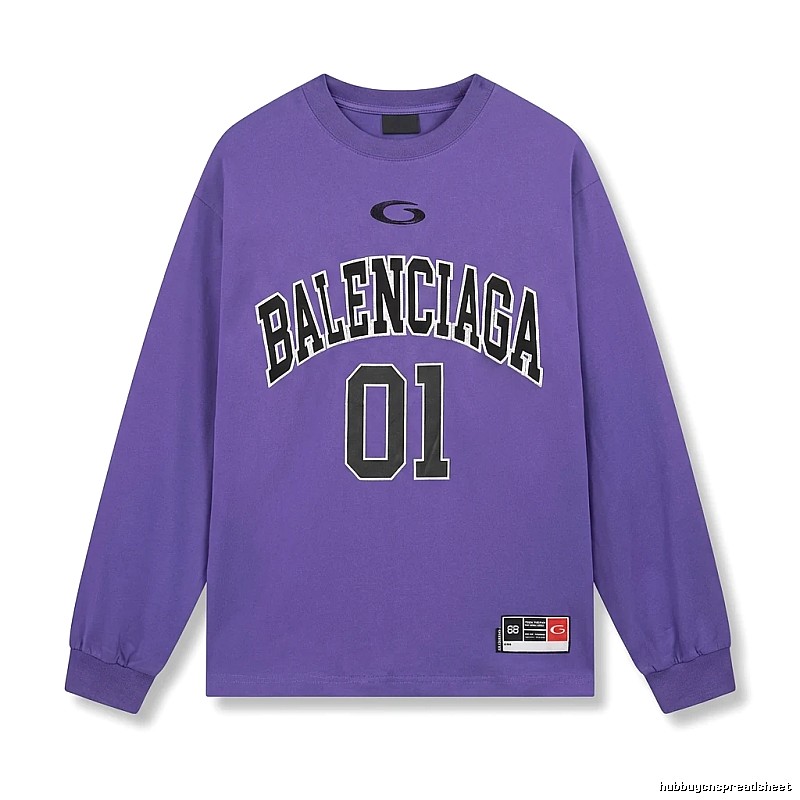 Balenciaga preppy style purple sweatshirt