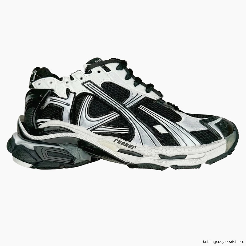 Balenciaga retro black and white sports shoes