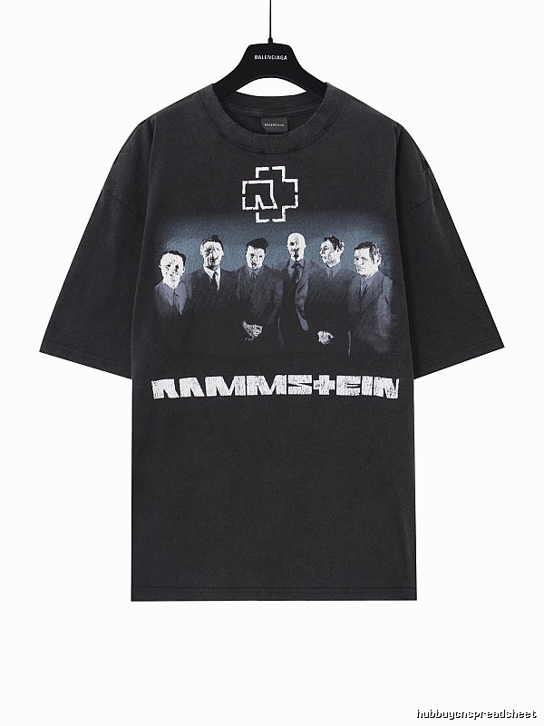 Balenciaga Rock Style Black T-shirt