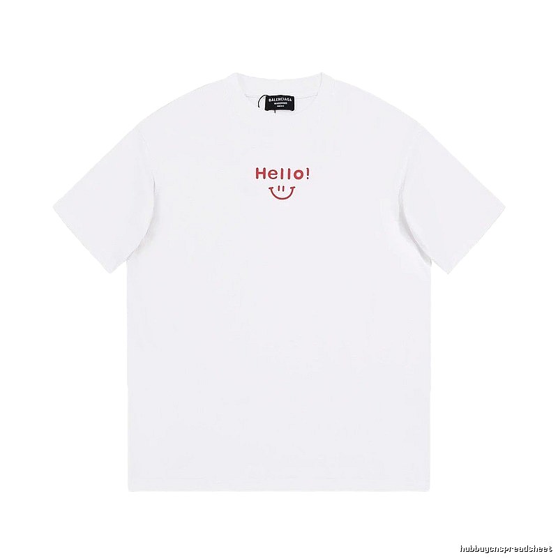 Balenciaga Smile Collection Minimalist Style White T-shirt