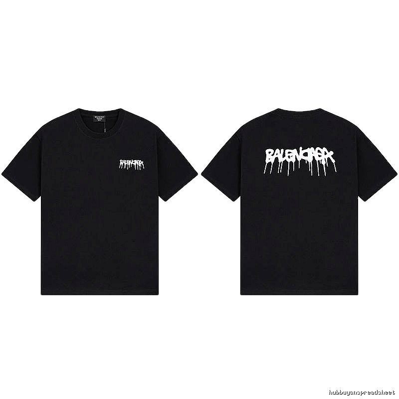 Balenciaga street-style black T-shirt