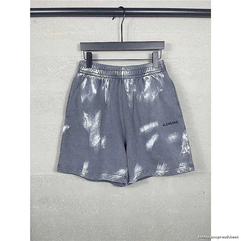 Balenciaga tie-dye style grey shorts
