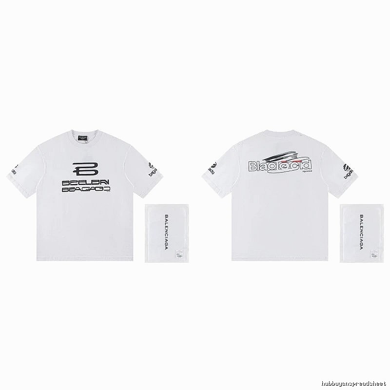 Balenciaga Trendy Racing Print White T-Shirt