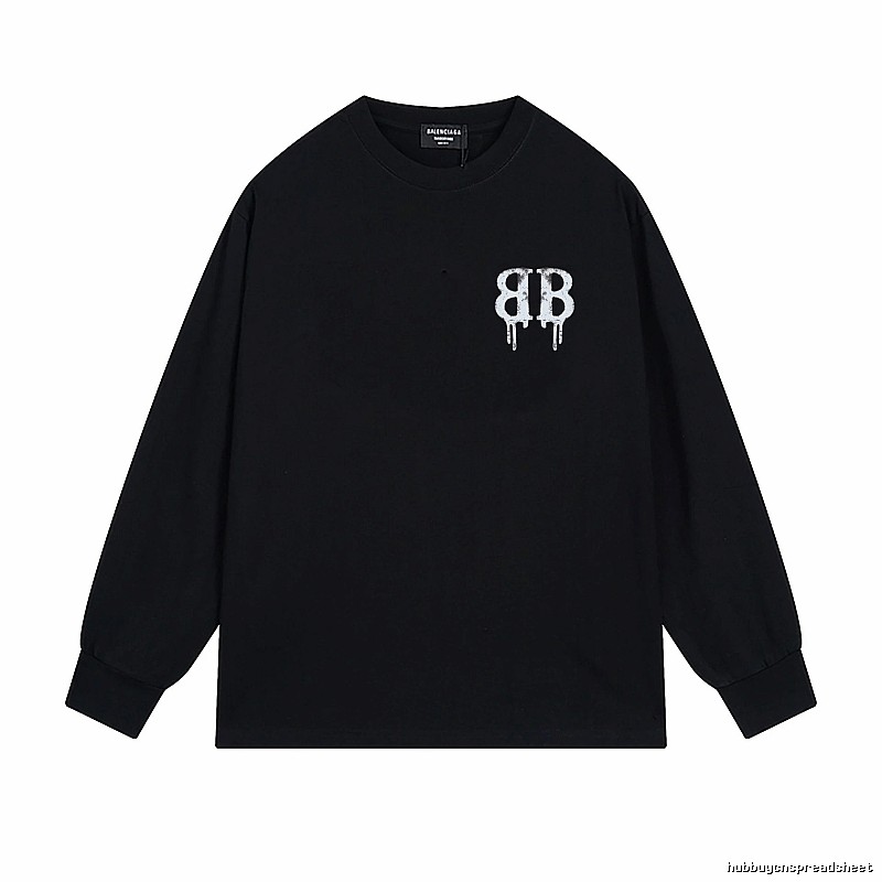 Balenciaga's dark style black long T-shirt