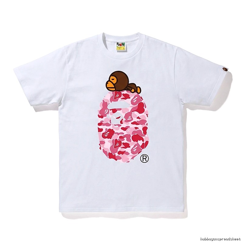 Bape Ape Camouflage Style White T-shirt